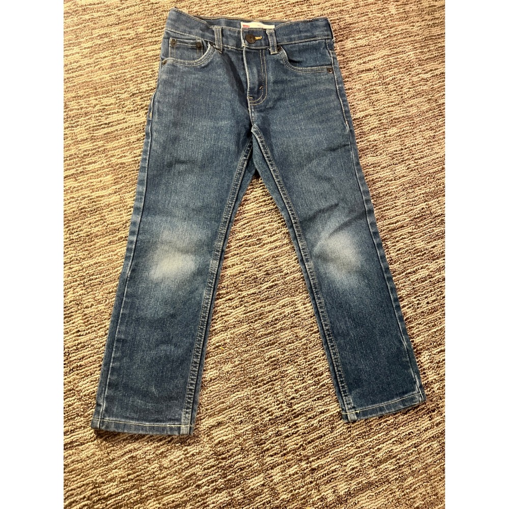 Levis 511 Slim Jeans Boys Size 6 Regular Medium Wash Adjustable Waist Denim